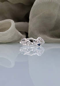 Mothmade Jewels: Mothmade Jewels Sapphire Sea Foam Ring