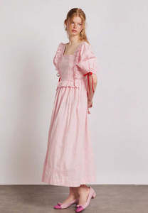 Damson Madder Rhea Dress Pink Gingham