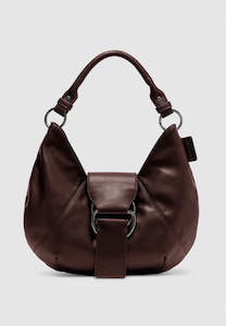 Brie Leon: Brie Leon Mischa Shoulder Baguette Bag Dark Chocolate