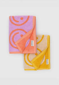 Baggu Hand Towel Set of 2 Happy Lilac Marigold