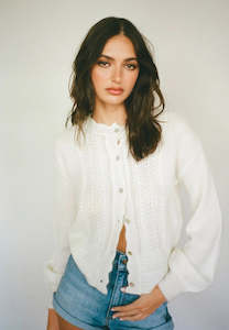 New: Rolla's Lace Knit Cardigan Cloud