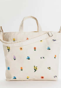 Baggu Horizontal Zip Duck Bag Embroidered Ditsy Floral