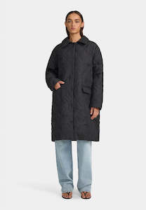 Full Price Clothing: Ownley Cara Quilted Jacket Black