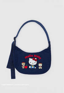Baggu Medium Nylon Crescent Bag Embroidered Hello Kitty & Teddy