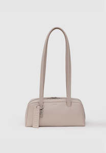 Baggu: Baggu Small Recycled Leather Bowler Bag Stone