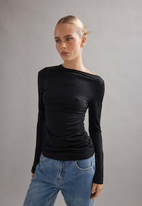 Caitlin Crisp: Caitlin Crisp Beau Merino Knit Top Black