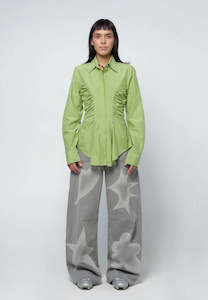 Arthur Apparel: Arthur Stencil Barrel Jean Stone