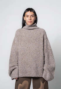 Arthur Apparel: Arthur Oversized Funnel Neck Sweater Muck