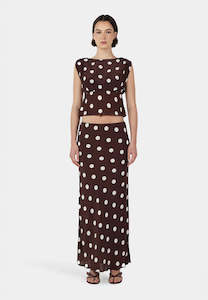 Ownley: Ownley Marli Slip Skirt Pinot Polka