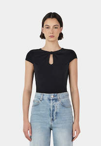 Ownley Rina Keyhole Tee Black