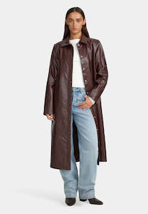 Ownley: Ownley Tabetha PU Coat Cherry Cola