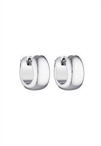 Porter Jewellery: Porter Jewellery Blob Huggies Silver