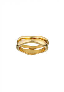 Porter Jewellery: Porter Jewellery Wave Ring Set Gold
