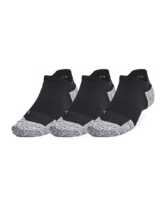 UA ArmourDry® Unisex Run Cushion 3-Pack No Show Socks