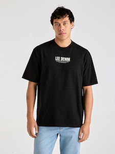 LEE T-SHIRT - EARTH BAGGY TEE / BLACK