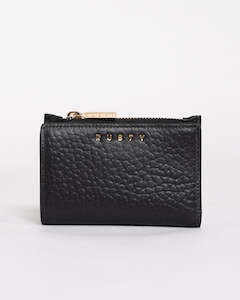Womens Wallets 1: RUSTY LEATHER WALLET - GRACE COMPACT FLAP WALLET / BLACK 1