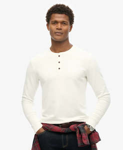 SUPERDRY TOP - MERCHANT GRANDAD TEE / ECRU