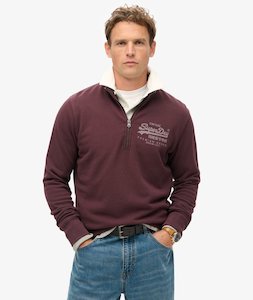 Superdry Product: SUPERDRY JERSEY - CLASSIC VL GRAPHIC HALF ZIP