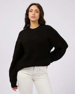 ALL ABOUT EVE TOP - SELENA KNIT TOP / BLACK