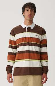 Mens Menu Bar: S DOUBLE POLO SHIRT - VARIAGATED STRIPE RUGBY