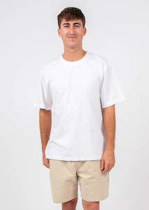 Mens T Shirts: TITCHIE TEE - ORGANIC TEE / WHITE