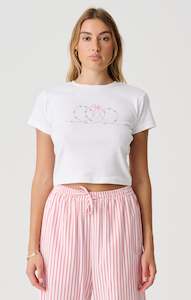 M/SF/T TEE - BARBED RIB TEE / SOLID WHITE