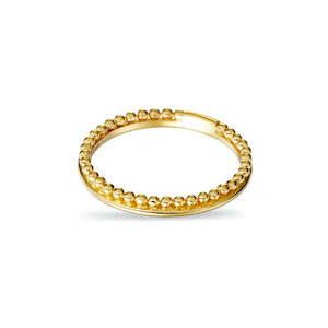 Midsummer Star Jewelery: MIDSUMMER RING - DAINTY BEADED STACKEE RING  / GOLD