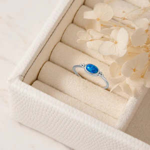 Midsummer Star Jewelery: MIDSUMMER RING - THE VISIONARY BLUE OPAL RING