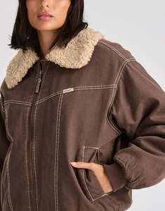WRANGLER - CARRIE BOMBER JACKET - JACKET BROWN