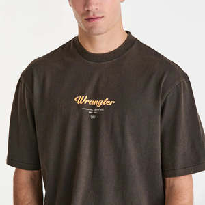 Wrangler Product: WRANGLER - NORTH ELM SLACKER TEE - WORN BLACK