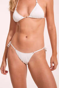 HEAVEN BIKINI - KYLIE TIE SIDE PANT / WHITE