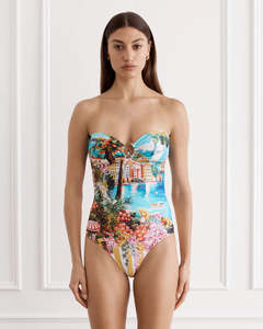 HEAVEN ONE PIECE -  MARLO BANDEAU ONE PIECE / MULTI COLOUR