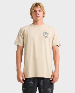 Mens Menu Bar: QUICKSILVER TEE-CATCH AND RELEASE/CLOUDY GRAY
