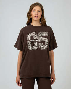 Womens T Shirt: ALL ABOUT EVE - NICO RELAXED TEE / BROWN