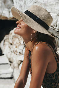 BEACH ACCESSORIES PANAMA BEACH HAT NATURAL
