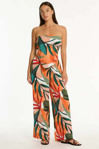 Sea Level: SEA LEVEL TOP - TROPALUXE SCARF CROP TOP / KHAKI