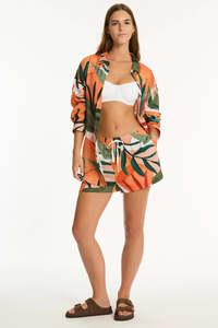 Sea Level: SEA LEVEL SHORT - TROPALUXE BOXER SHORT / KHAKI