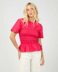 Womens Tops: ALL ABOUT EVE - LIPA RUCHED TOP RED