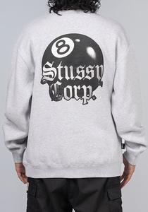 Men Clothing: 8 Ball Corp Fleece Crew - Ash Heather
