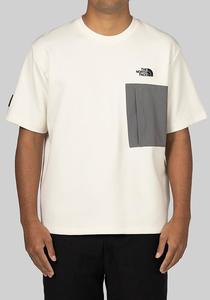 Mens Tops: Tech Pocket T-Shirt - White Dune