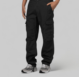 Mens Bottoms: Aviation Pant - Black Rinsed