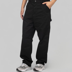 Mens Bottoms: Single Knee Pant - Black Garment Dyed