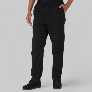 Mens Bottoms: Flint Pant - Black Garment Dyed