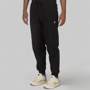Mens Bottoms: American Script Jogging Pant - Black