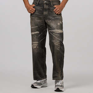 Mens Bottoms: Savage Denim DP Wide Pant - Black