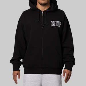 Carhartt: Hooded Mini WIP Sweat Jacket - Black Stone Washed