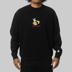 Fr2: Embroidery Egg Sushi Rabbit Sweatshirt - Black