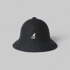 Wool Casual Bucket Hat - Black