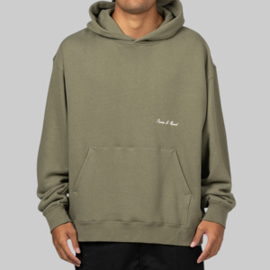 Museum Of Peace Quiet: Wordmark Hoodie - Olive