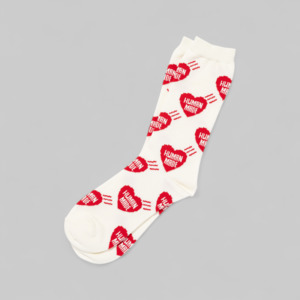Heart Socks - White